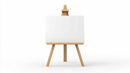 Professional Wooden Easel with Blank Canvas for Artwork Display