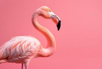 Fototapeta premium pink flamingo in the zoo