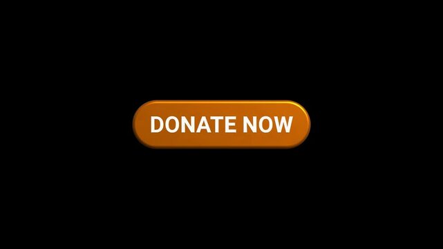 Donate now 3d Button Animation with transparent background