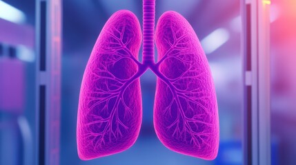 Detailed Human Lung Structure Specimen Illustration with Alveolar Features for Educational and Scientific Use