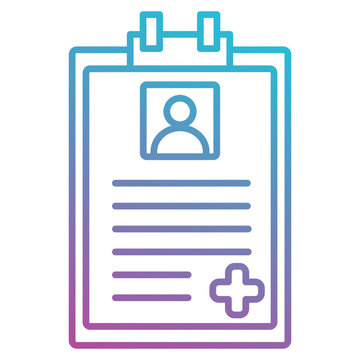 medical record icon element for design