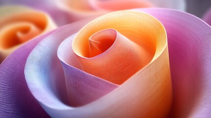 Pastel Paper Rose Close Up Abstract Art