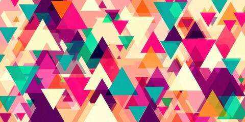 A colorful background with many triangles of different colors