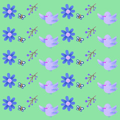 Kids Green pastel Pattern Ready to Use
