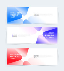 Fototapeta premium Geometric banner design with Vector presentation template.