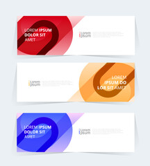 Geometric banner design with Vector presentation template.