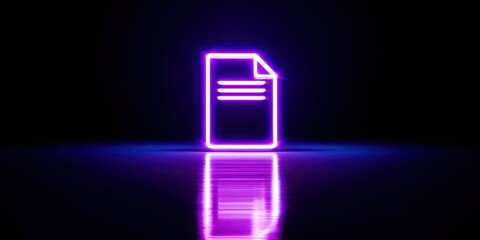 A glowing purple document with a purple smoke cloud surrounding it