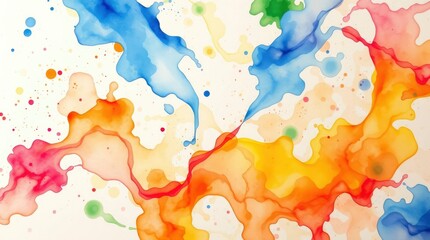 Colorful Watercolor Splash Abstract Design Element