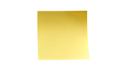 Yellow sticky note mockup, minimalist memo pad, office supplies reminder note on gray pastel background