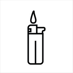 lighter vector icon line template