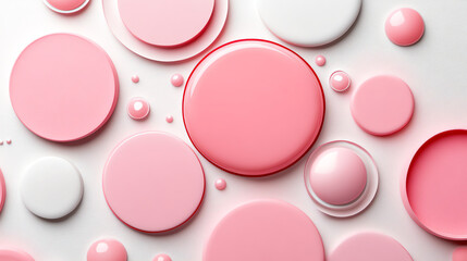 Elegant pink circles on a clean white background, perfect for minimalist designs, wallpapers, and creative projects. Soft, stylish, and versatile for any use