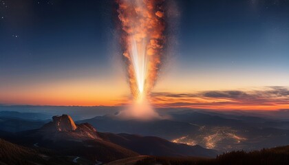 Fototapeta premium A perfect blend of natural beauty and cosmic wonder. 