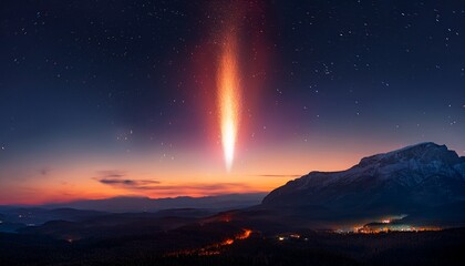 The scene invites reflection on our place in the universe.  