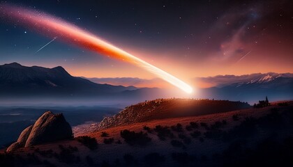 The night sky becomes a canvas for cosmic events.  