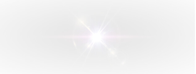 Rainbow Light Effects – Sparkling Starbursts and Abstract Sun Flares PNG