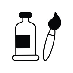 Acrylic Paint Icon vector stock illustration