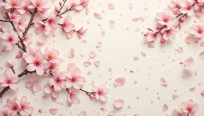 Fototapeta premium Delicate Pink Cherry Blossoms Spring Flowers