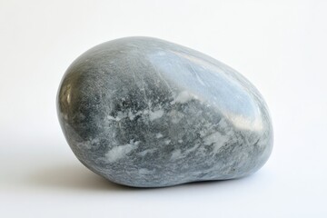 Fototapeta premium Smooth, gray stone sculpture with subtle patterns.