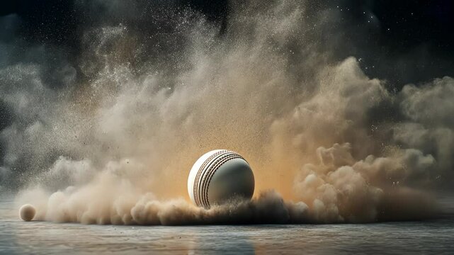Cricket ball impact, dust explosion