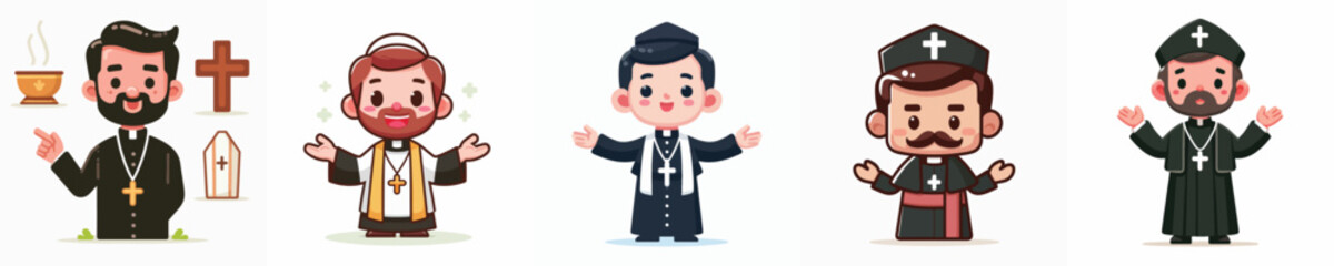 vector of a priest.
