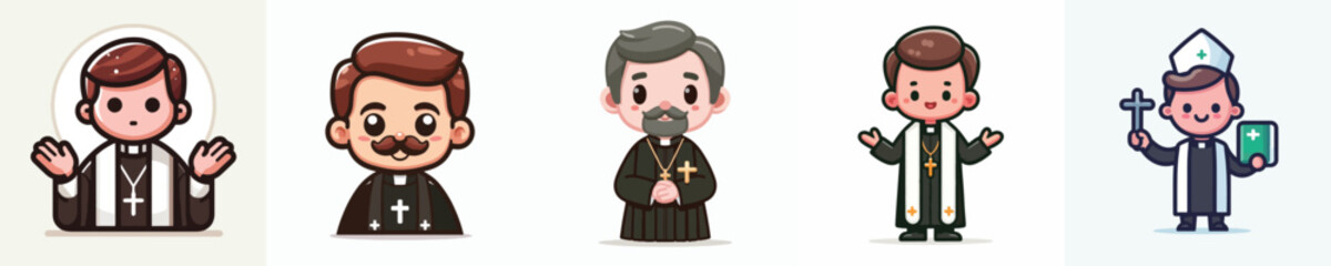 vector of a priest.