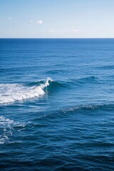 Fototapeta premium surfers are riding the waves in the open ocean on a sunny day