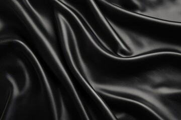 Fototapeta premium Dark, elegant folds of smooth, luxurious fabric.
