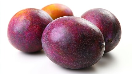 Passion Fruit Still Life Displayed on a White Background in Studio Lighting