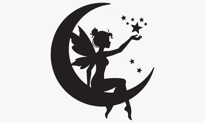 Mystic Shadow – Elegant Fairy Silhouette Design