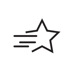 Fast moving star line icon vector illustration. 
