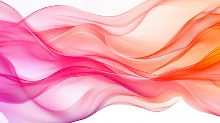 Flowing fabric with gradient color transition background