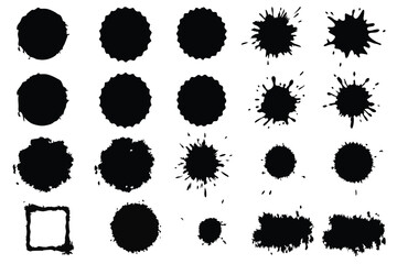 Detailed Black Ink Splatter Patterns