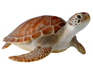 Green Turtle Resting with Unique Shell Texture and Warm Colors