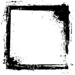 Grunge vector shape with textured border suitable for graphic design and artistic projects