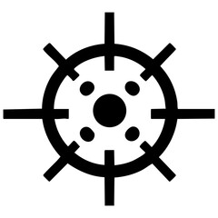 Obraz premium Nautical wheel vector design illustrating marine navigation and adventure themes