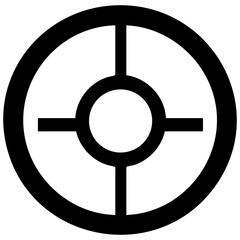 Fototapeta premium Vector design of a target symbol in black and white suitable for various applications