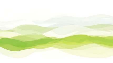 Abstract Green Wave Landscape. (1)
