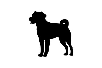 dog silhouette/ black silhouette logo