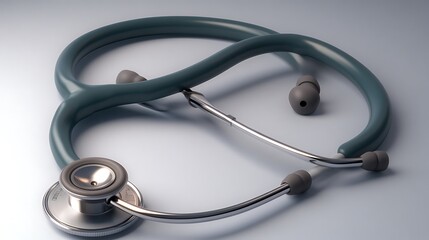 Close-Up Shot of Medical Stethoscope in Sharp Ultra Detail