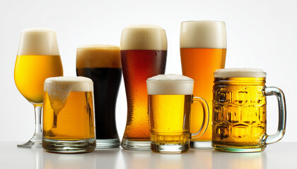 Différents verres de bieres