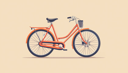 Illustration d'un vélo femme traditionnel