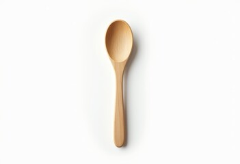Wooden spoon on a white background for culinary use