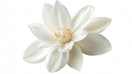 Elegant White Vanilla Flower on White Background