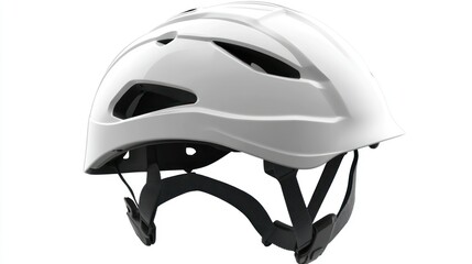 Fototapeta premium Bicycle helmet for protection, safety helmet promotes cycling gear, adventure equipment, road, and mountain.