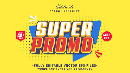 3d super promo text effect