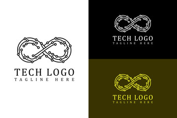 infinity icon made with neuro lines, vector, illustration, logo for database, tech, fintech, machine learning, artificial intelligence, data transfer, cloud computing, data center, and more