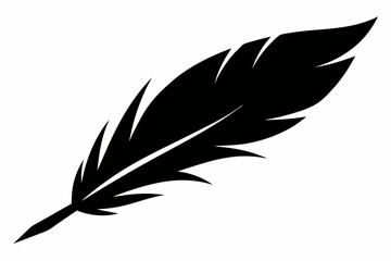 Obraz premium Eagle Feather Silhouette Vector Illustration
