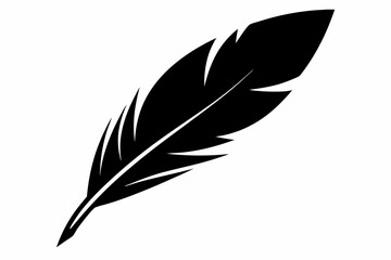 Obraz premium Eagle Feather Silhouette Vector Illustration