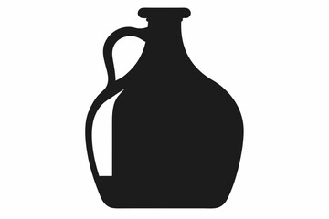 Moonshine Jug Silhouette Vector Illustration