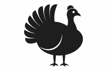 Thanksgiving Turkey Silhouette Vector Illustration